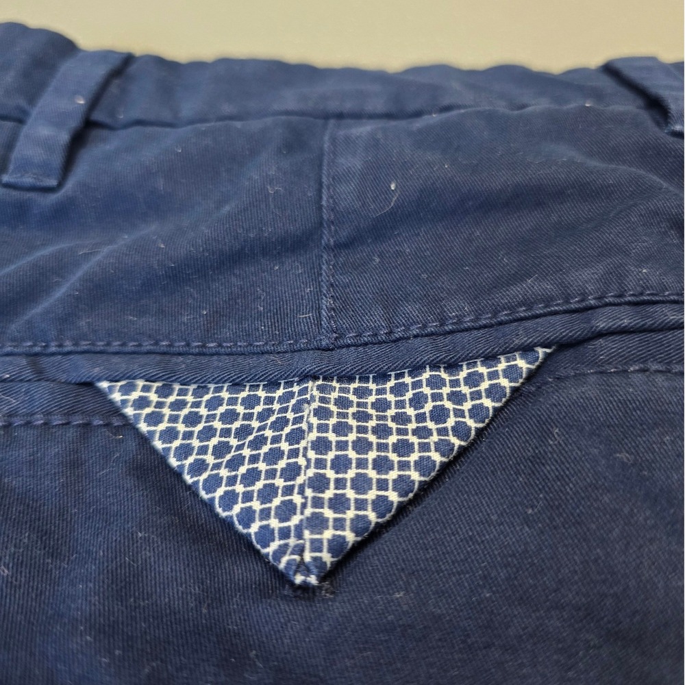 Denim & Flower Ricky Singh Men's Navy Chino Shorts Size 30 Paisley Lined - Picture 12 of 13